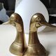 Zoomorphic bookends duck head, in solid brass, vintage 60s/70s