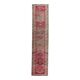 Vintage Turkish Hand-Knotted Pink Runner Rug 90x388