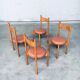 Mid-Century Modern Dining Chairs in the style of Charlotte Perriand, France, 1960s, Set of 4