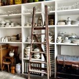 Dark wood 5-step stool