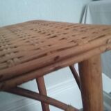 Console vintage en bambou et rotin