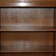 Bibliothèque d'angle vintage en acajou flammé et bois dur, 2 pièces
