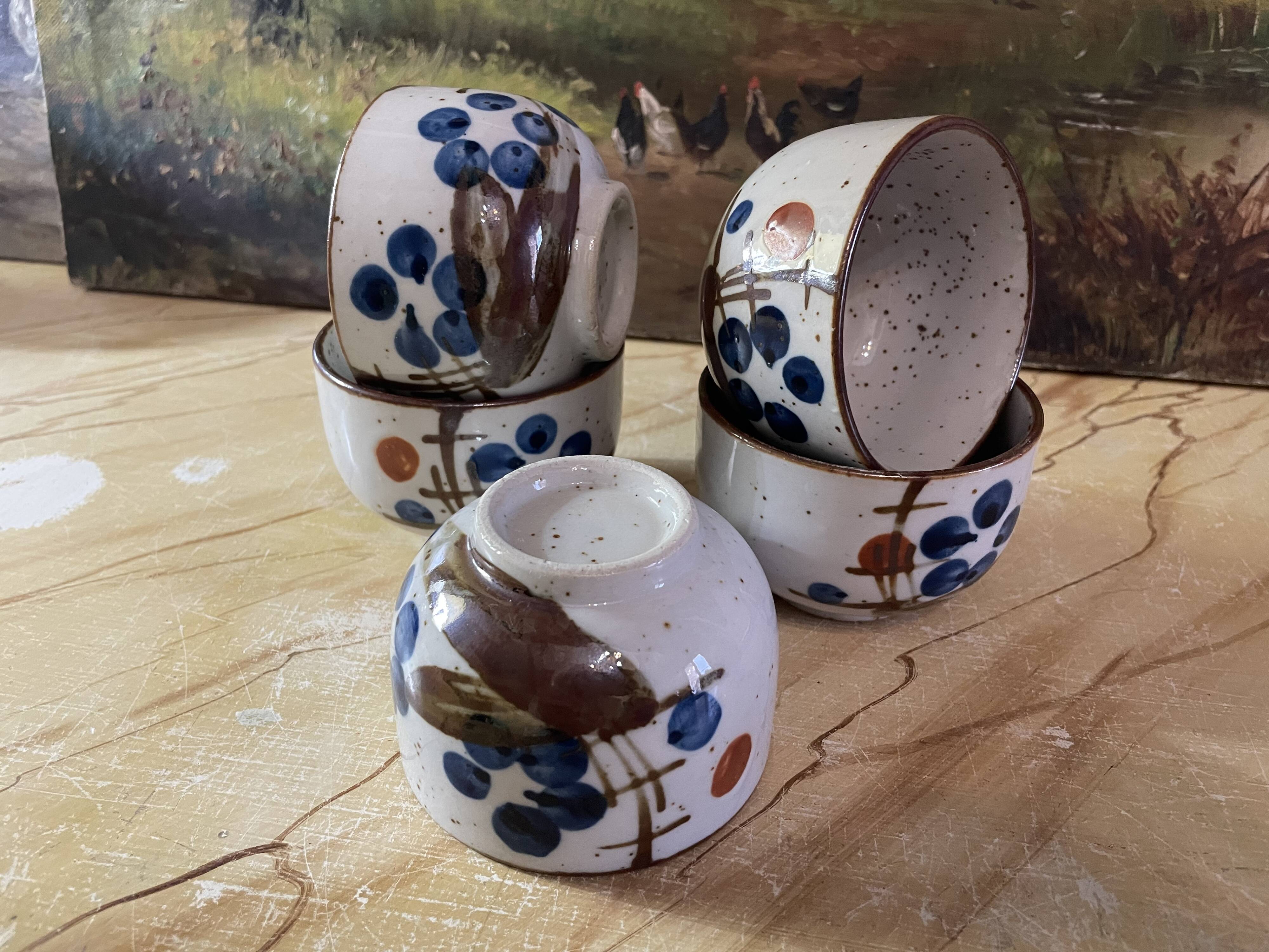 Vintage Japanese tea bowls