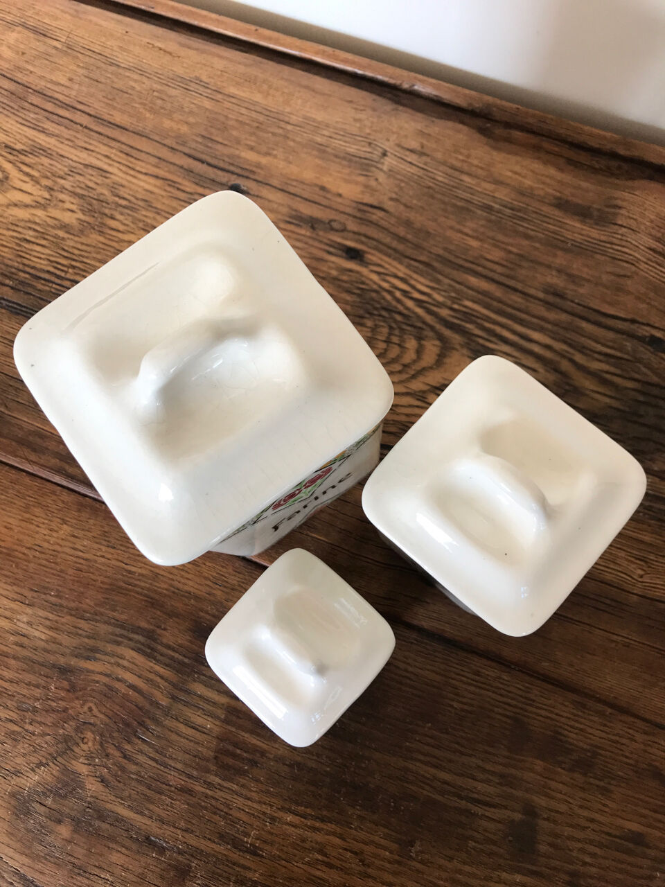 Set of 3 vintage Ditmar pots