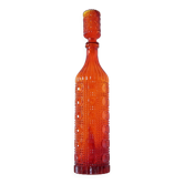 Italian carafe empoli orange red 1960