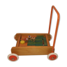 jeu éducatif cubes bois sur charriot à roues