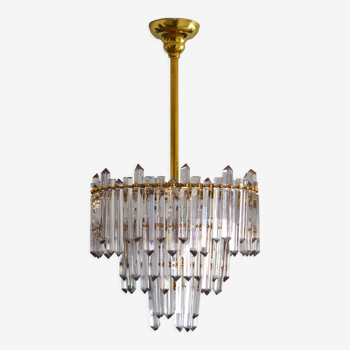 Murano triedri chandelier by Venini, Italy, 60s