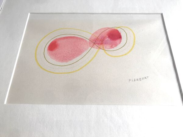 Dessin original signé au crayon Jean Piaubert, Sans titre, c .1960