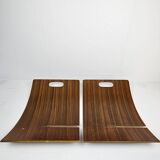 Scandinavian Magazine Rack in Teak Veneered Plywood, 1970's