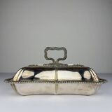 Antique silver-plated serving dish from Sheffield, early 20th century, England.