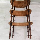 Antique guéridon with 3 levels in "bean" shape.