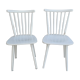 Pair of chairs with bars, wooden, white patina