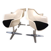 Ensemble de quatre chaises de salle à manger Arkana 116 par Maurice Burke, 1960