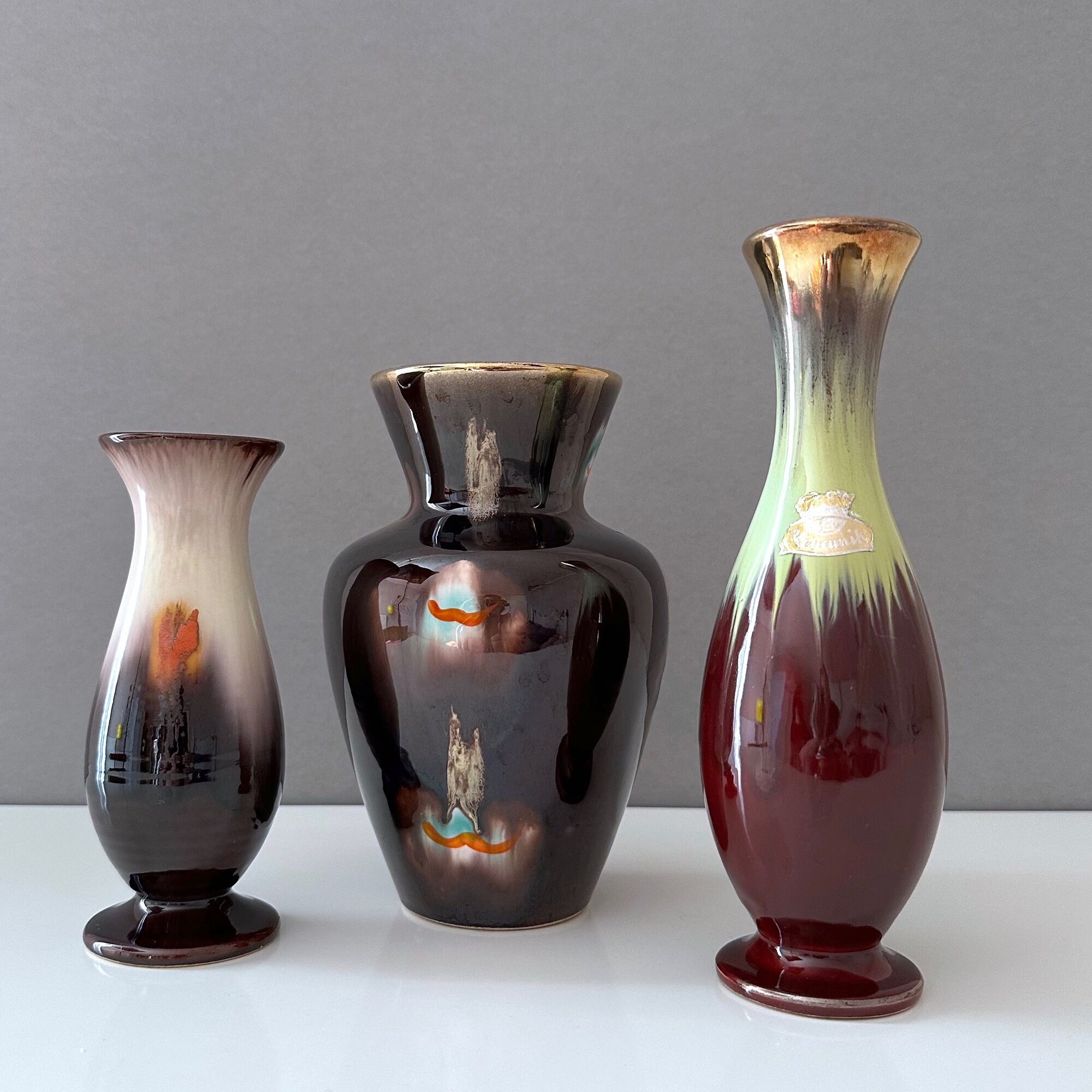 Vintage vases, ceramic vase, bay jasba, westgerman pottery 50s 60s, mid century collection