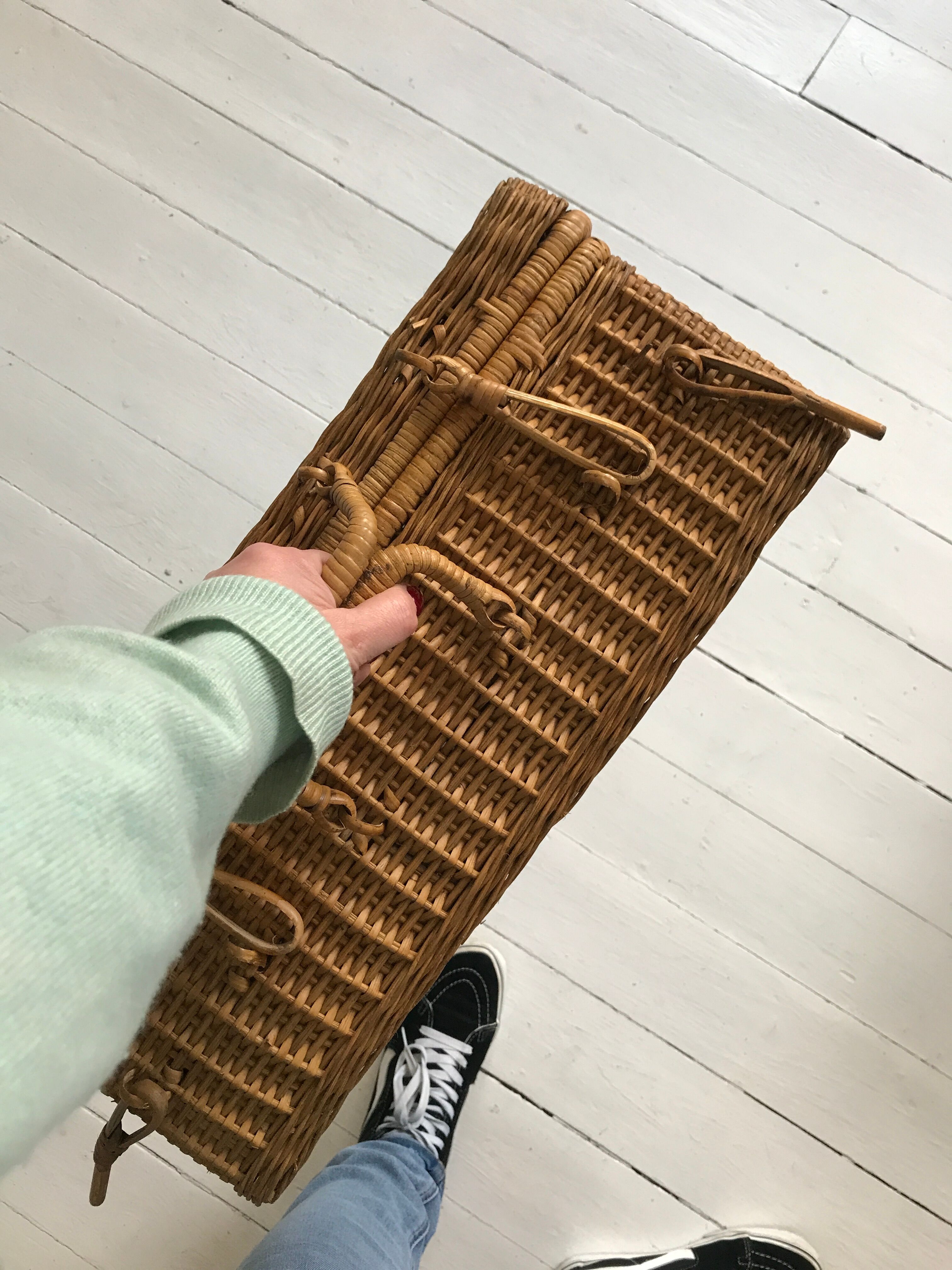 Rattan suitcase
