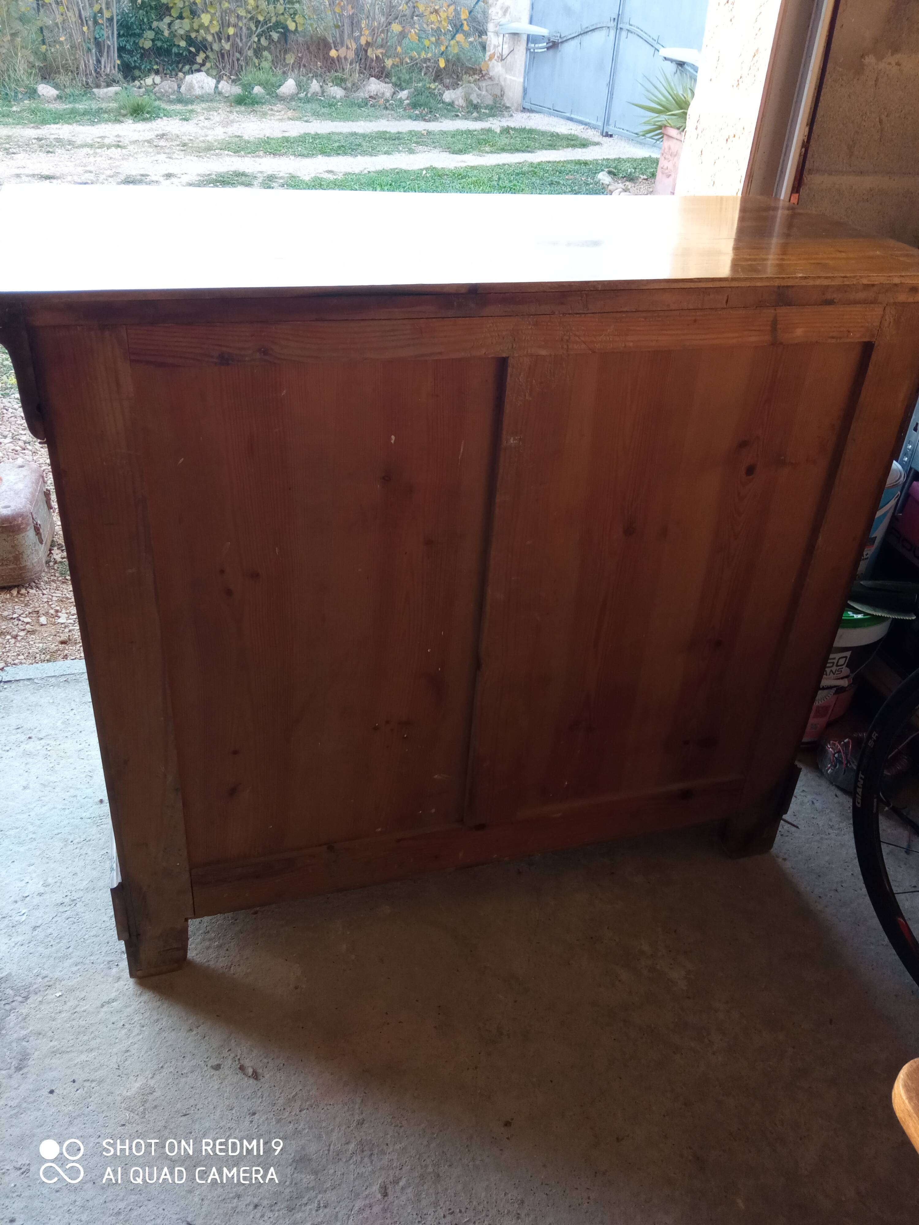 Walnut Louis Philippe writing chest of drawers