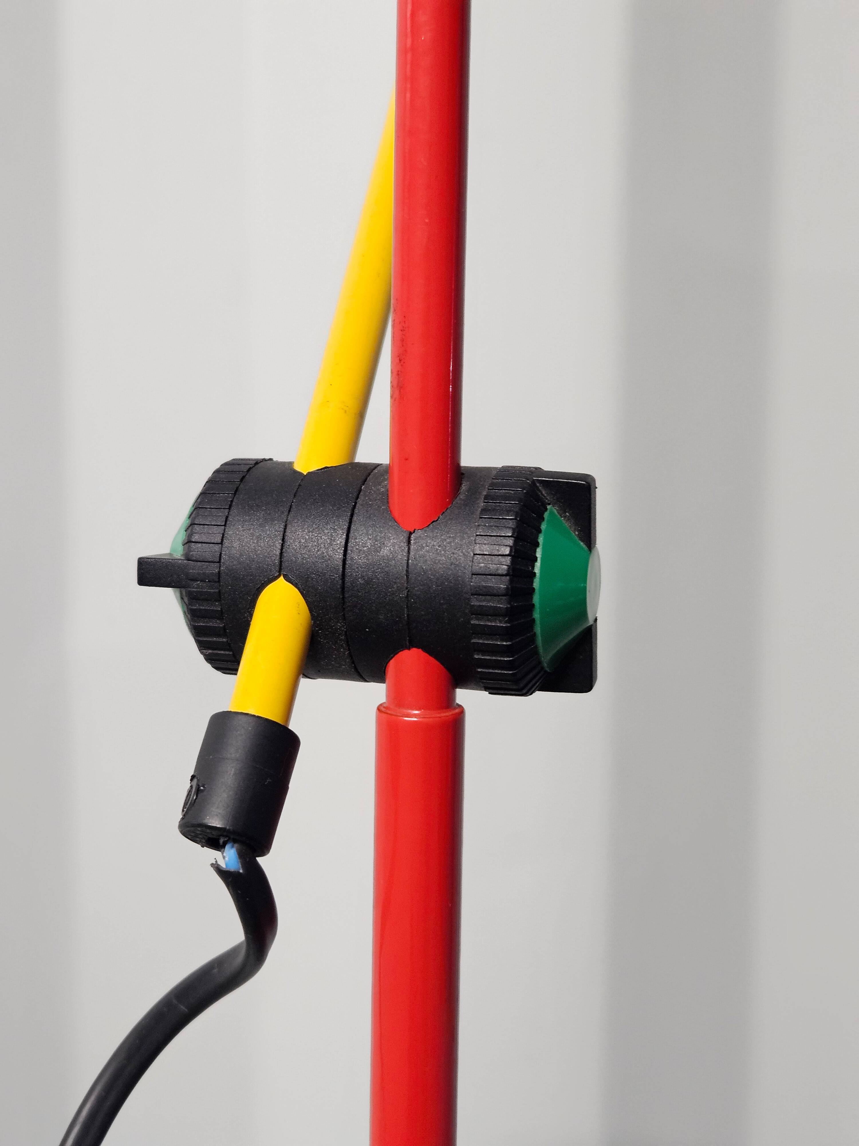 Veneta Lumi vintage floor lamp – colourful Italian design, adjustable arm.