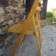 Series of 4 folding chairs in solid beech