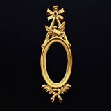 Vintage Empire style wall mirror in gold resin