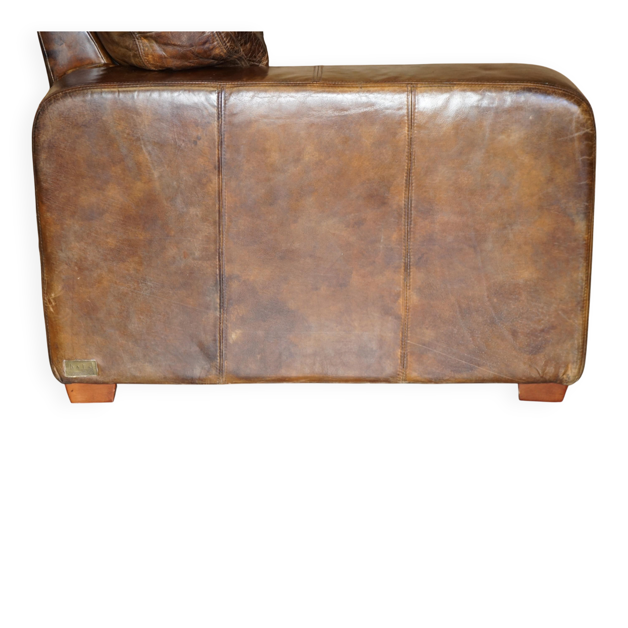 Halo Soho Heritage Leather Biker Sofa by Timothy Oulton