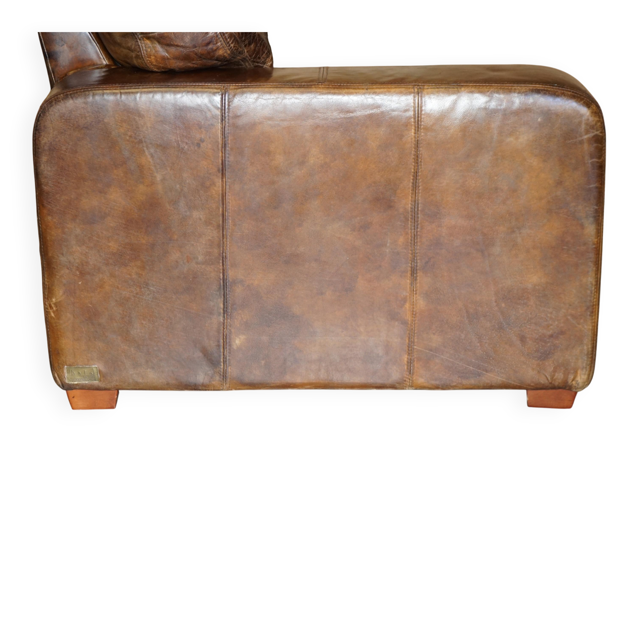 Halo Soho Heritage Leather Biker Sofa by Timothy Oulton
