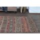 1970s Turkish Oushak Handmade Wool Cotton Brown Kilim Runner Rug 98x418