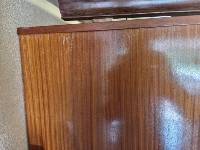 Wardrobe in veneered and inlaid wood 1960s