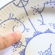 Set of 6 dessert plates Boch La Louvière Belgium, vintage, Belgium
