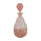Carafe en verre gravé rose