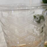 Set de 2 verres à vin en verre gravé