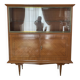 Buffet vitrine vintage bois et laiton