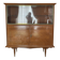 Buffet vitrine vintage bois et laiton