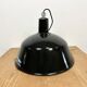 Industrial black enamel pendant lamp from emax, 1960s