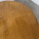 1950s round tripod oak coffee table