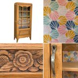 Parisian wardrobe glazed art deco 1920 raw wood