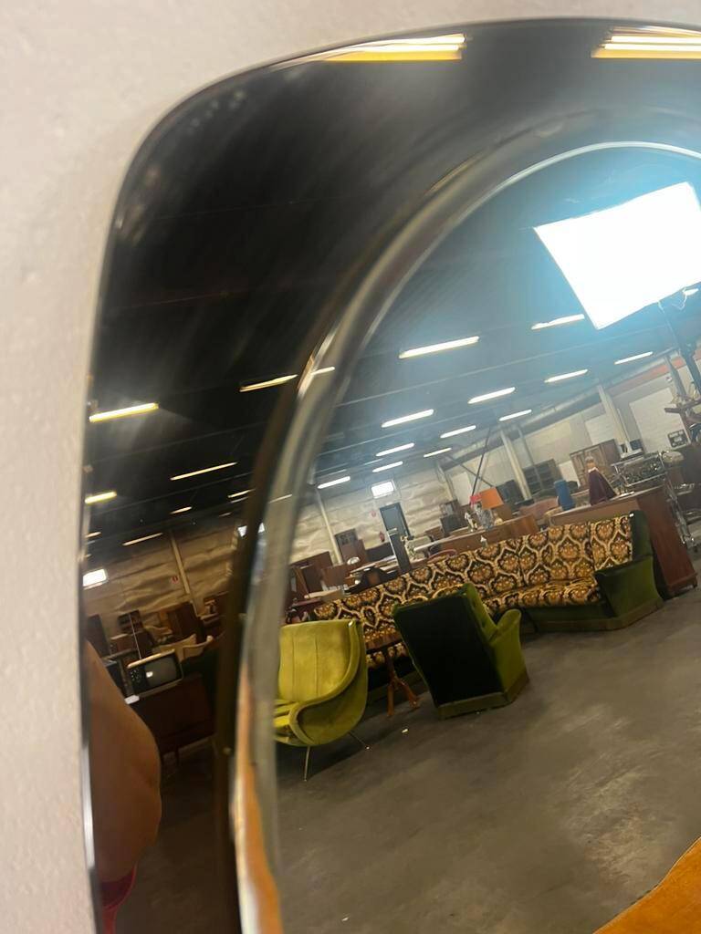 Vintage 70s wall mirror with smoked edge