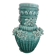 Vase ancien en barbotine bleu turquoise