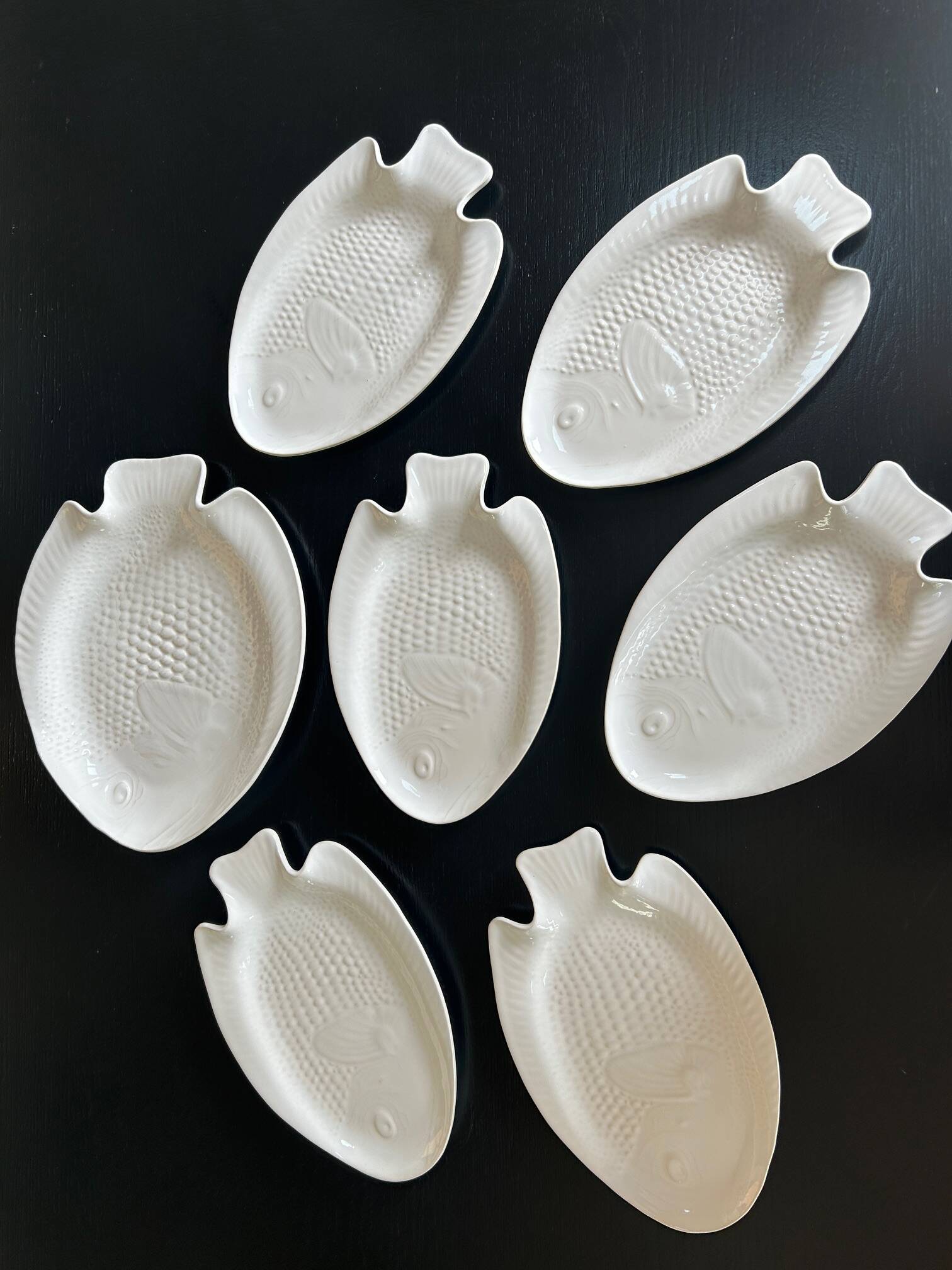 porcelain fish plate and platter