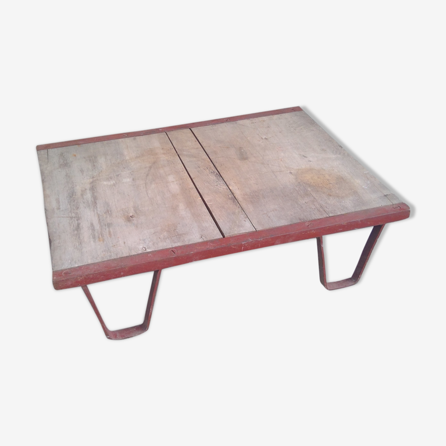 Table basse palette sncf métal design industriel vintage | Selency