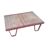 Vintage coffee table sncf metal industrial design
