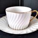 2 White Limoges Porcelain Breakfast or Chocolate Cups
