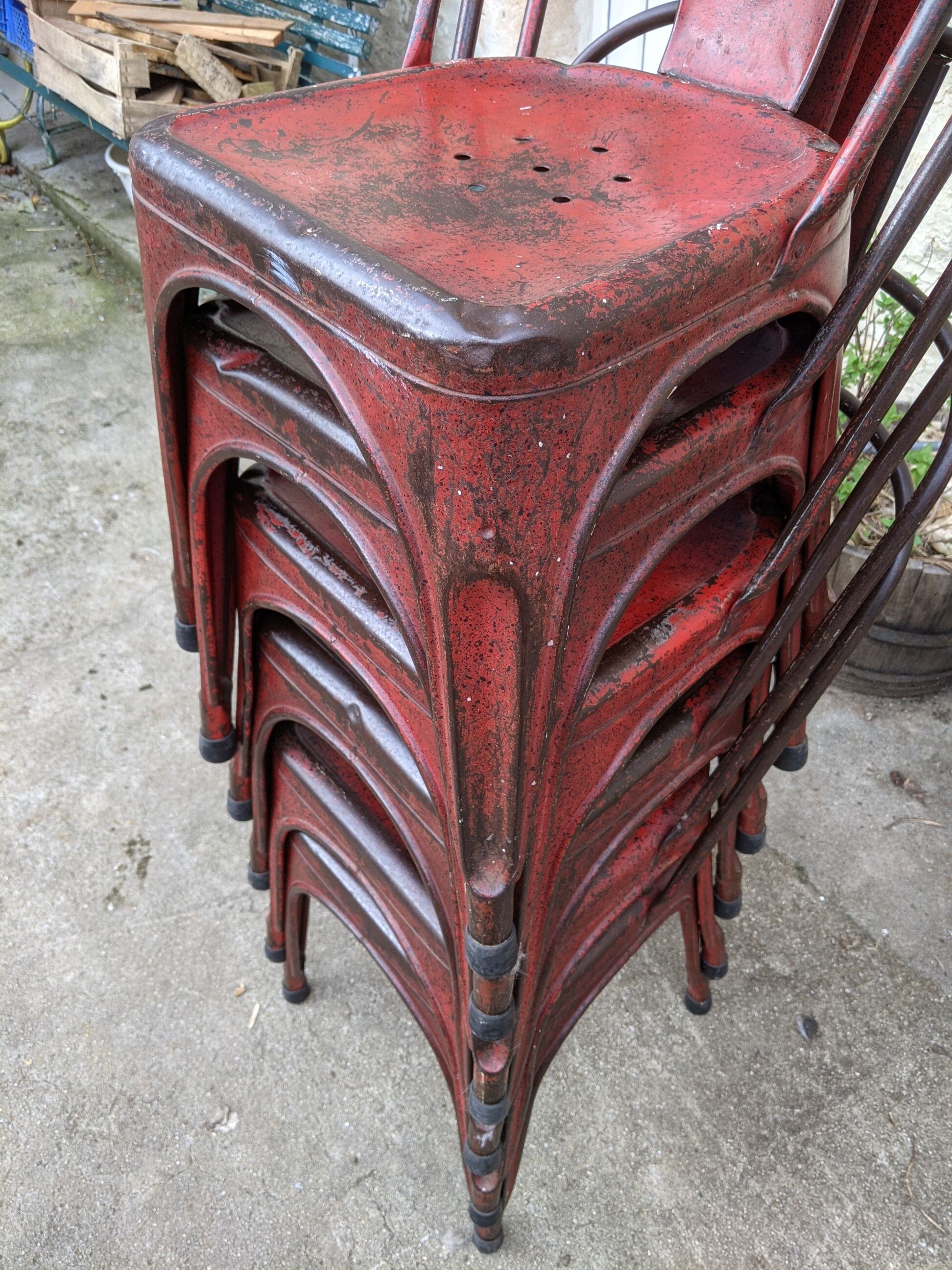 Lot de 6 chaises Tolix modèle A