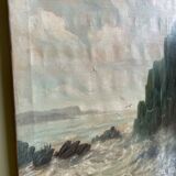 Oil on canvas seascape