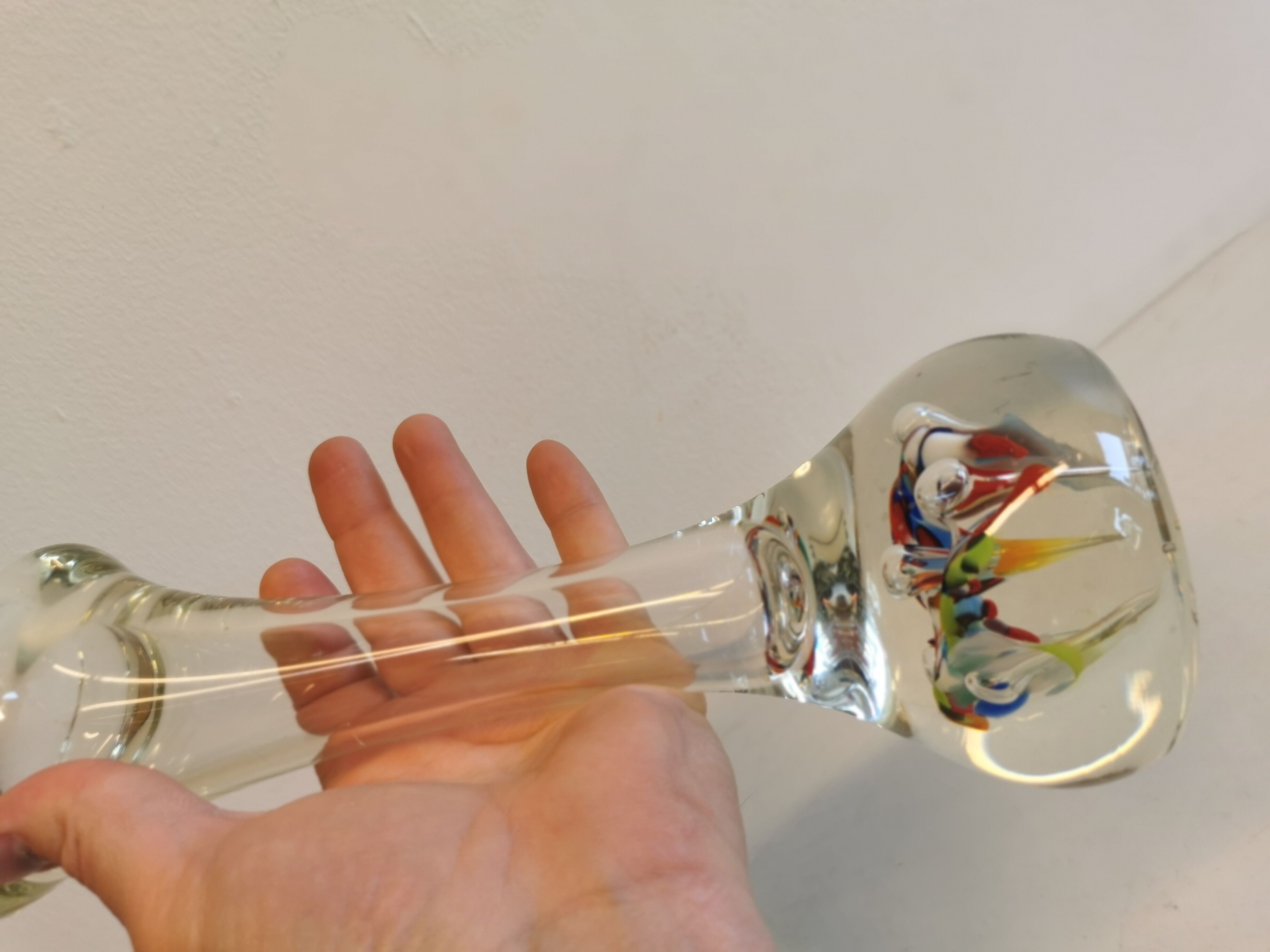 Rare bone vase from Danish Holmegaard Glassworks, probably made by chief designer Per Lütken.