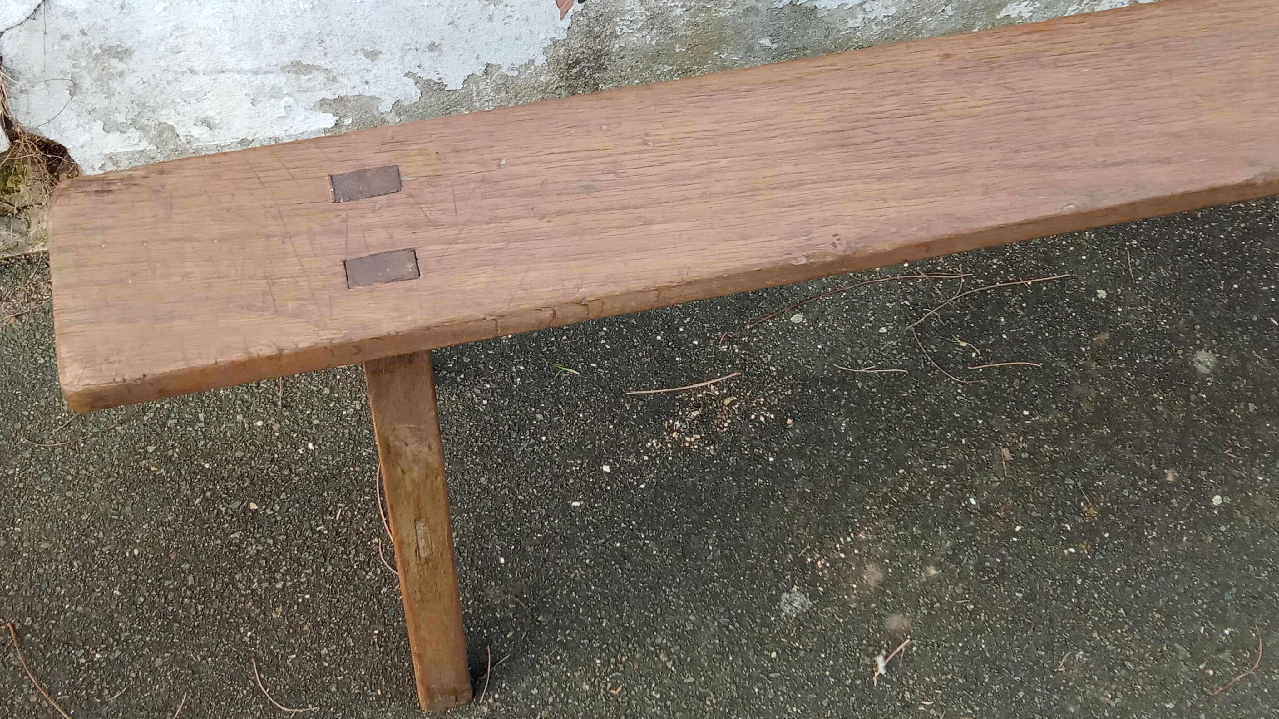 Oak farm bench