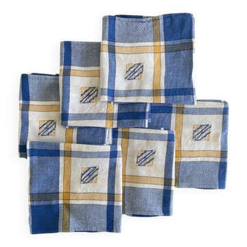 Set of 6 Scottish weave napkins - 60x60cm - cotton
