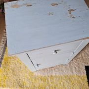 Meuble de rangement chiffonnier artisanal bleu