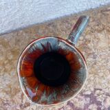 beautiful red ceramic pitcher signed