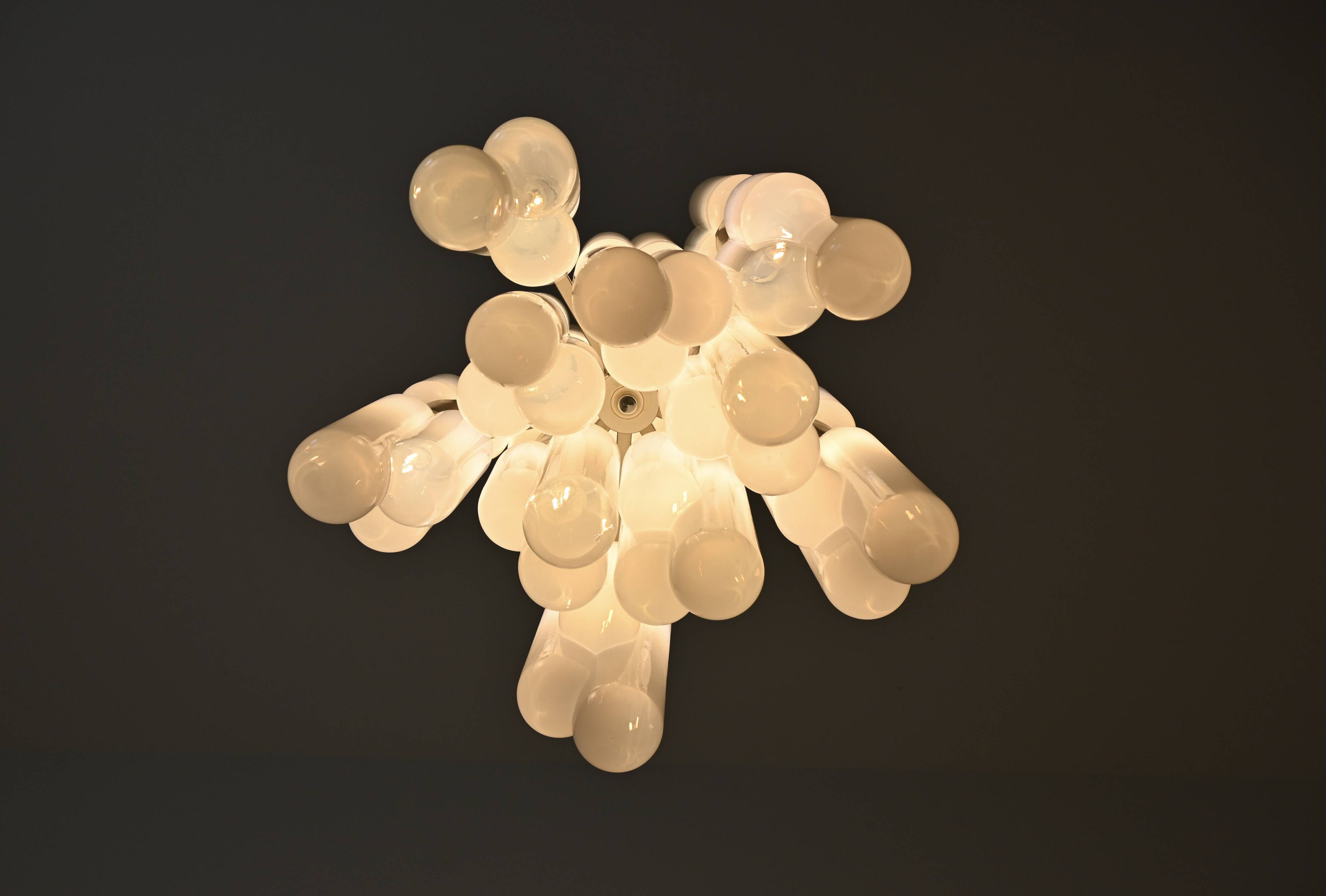 “Torpedo” chandelier by Carlo Nason for Mazzega, 1960s