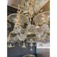 Lustre en verre de Murano en or vénitien vénitien contemporain « Ca Rezzonico »